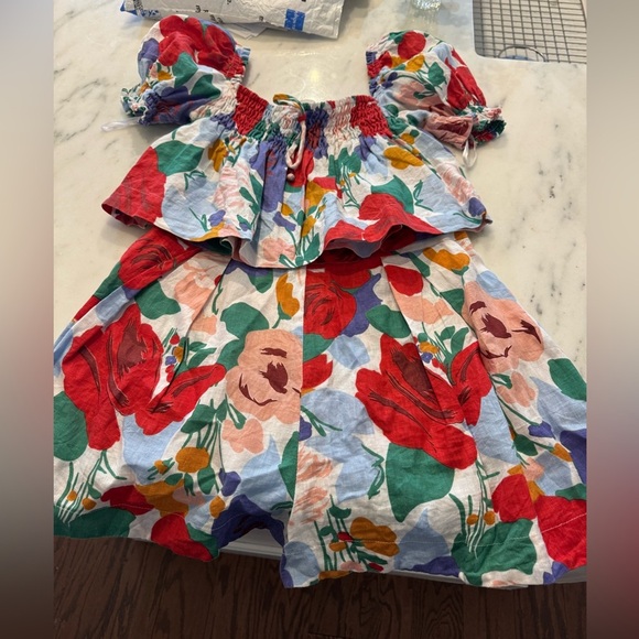 Faithfull The Brand-Multicolored Floral Lilia Top and Ondine Short Set - Picture 2 of 7